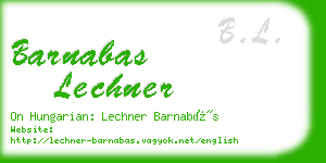barnabas lechner business card